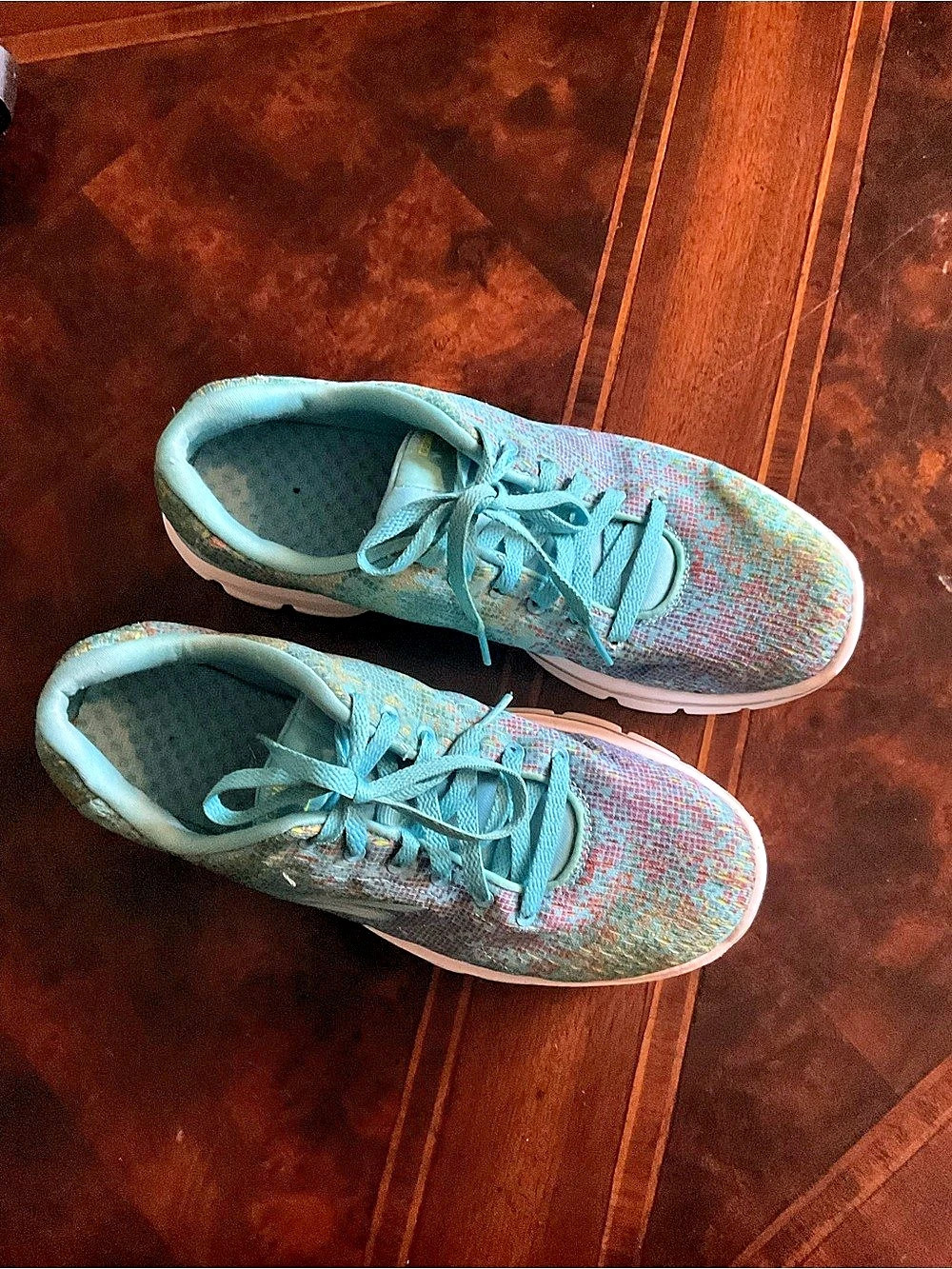 Skechers Go Walk 3 Digitize Women's Size 9 Blue Turquoise Sneakers 14058 EUC